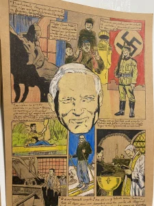 Mural sobre la vida de san Juan Pablo II realizado por los alumnos